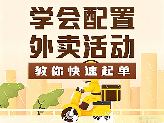 学会配置外卖活动快速起单教程_外卖运营涨单实战课|满减/新客/会员/平台活动全解析