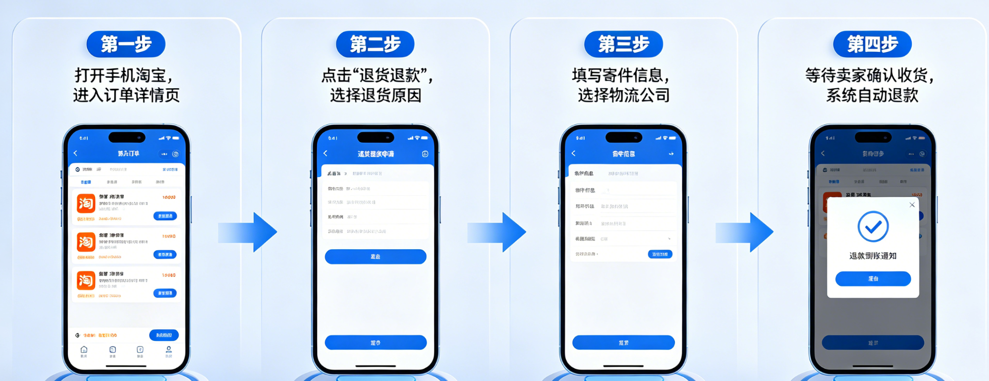 手机淘宝退货退款流程是什么？