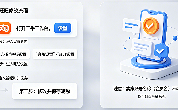 淘宝客服旺旺如何更改昵称？淘宝卖家的账号名称可以改吗？
