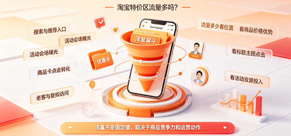 淘宝特价版流量从哪来?淘宝特价区流量多吗?
