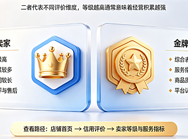 淘宝皇冠卖家和金牌卖家哪个好?怎么看店铺等级?