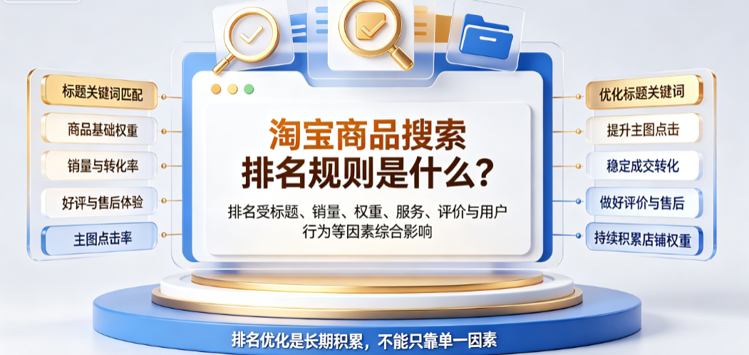 淘宝商品搜索排名规则是什么?怎么提高搜索排名?