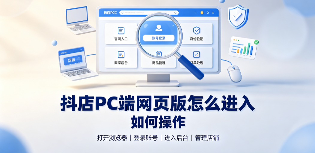 抖店pc端网页版怎么进入?如何操作?