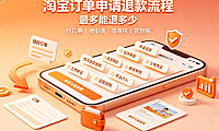 淘宝订单申请退款流程,最多能退多少?