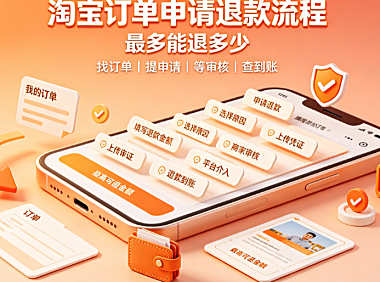 淘宝订单申请退款流程,最多能退多少?