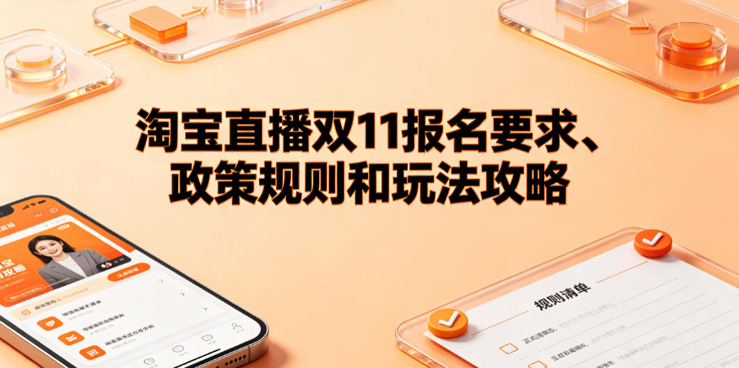 淘宝直播双11报名要求、政策规则和玩法攻略