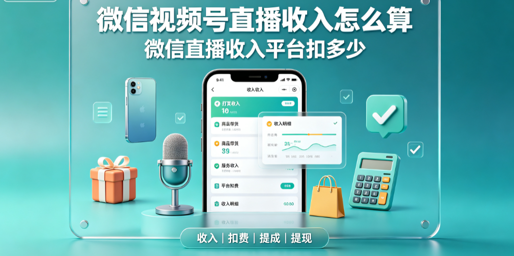 微信视频号直播收入怎么算?微信直播收入平台扣多少?