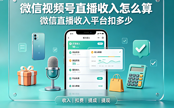 微信视频号直播收入怎么算?微信直播收入平台扣多少?