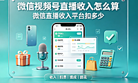 微信视频号直播收入怎么算?微信直播收入平台扣多少?