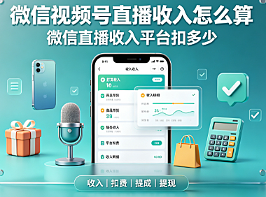 微信视频号直播收入怎么算?微信直播收入平台扣多少?