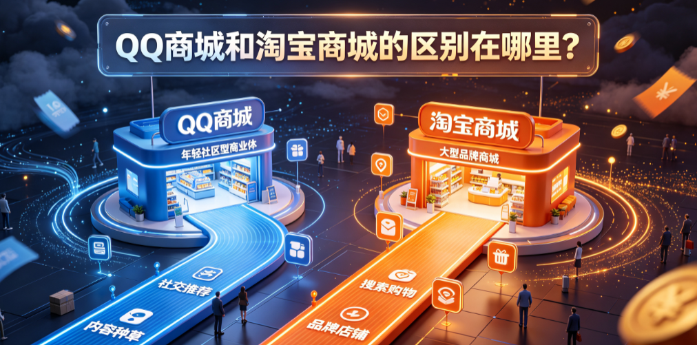 QQ商城和淘宝商城,QQ商城和淘宝商城的区别在哪里?