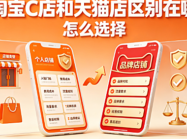 淘宝c店和天猫店区别在哪?怎么选择?入驻决策全指南