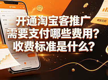 开通淘宝客推广需要支付哪些费用?收费标准是什么? 商家实操指南