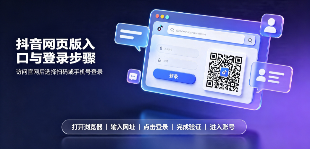 抖音网页版入口在哪?怎么登录?