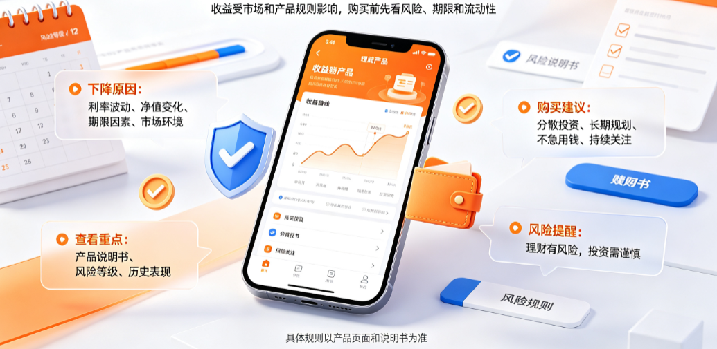 淘宝年化收益下降怎么回事？购买理财产品注意啥？