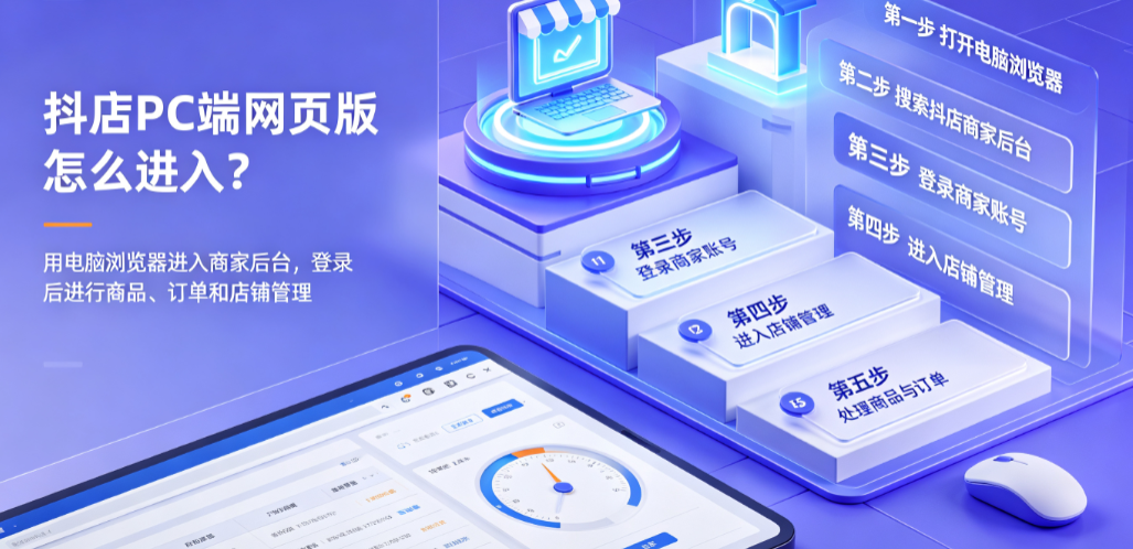 抖店pc端网页版怎么进入?如何操作?
