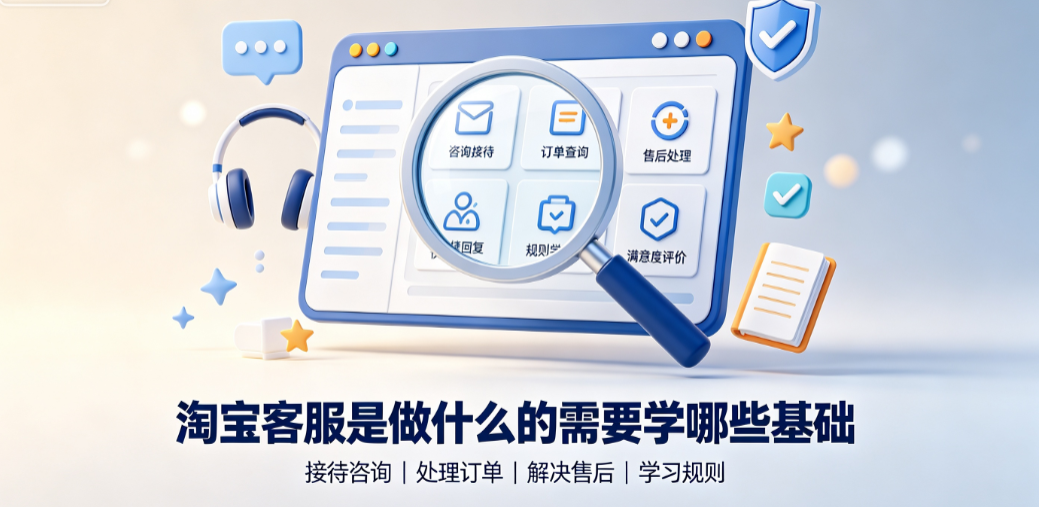淘宝客服是做什么的工作?需要学哪些基础?