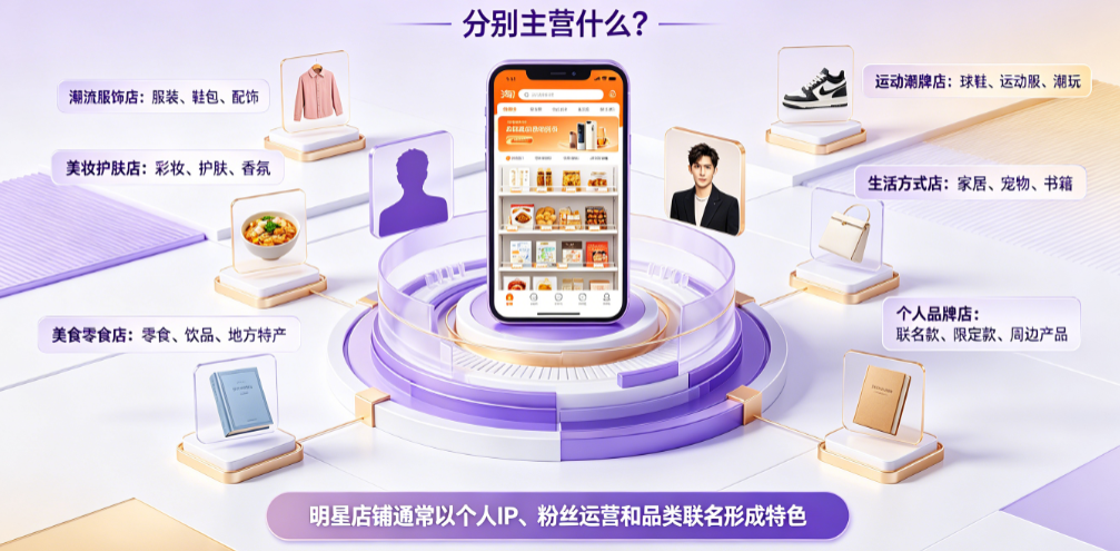 淘宝有哪些明星网店?分别主营什么?