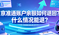京准通账户余额如何退回?什么情况能退?