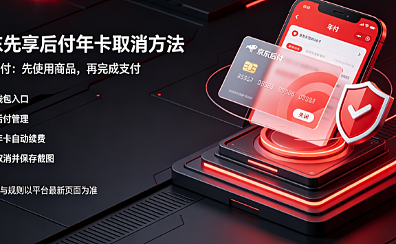 京东先享后付年卡怎么取消？京东先用后付是什么？操作指南