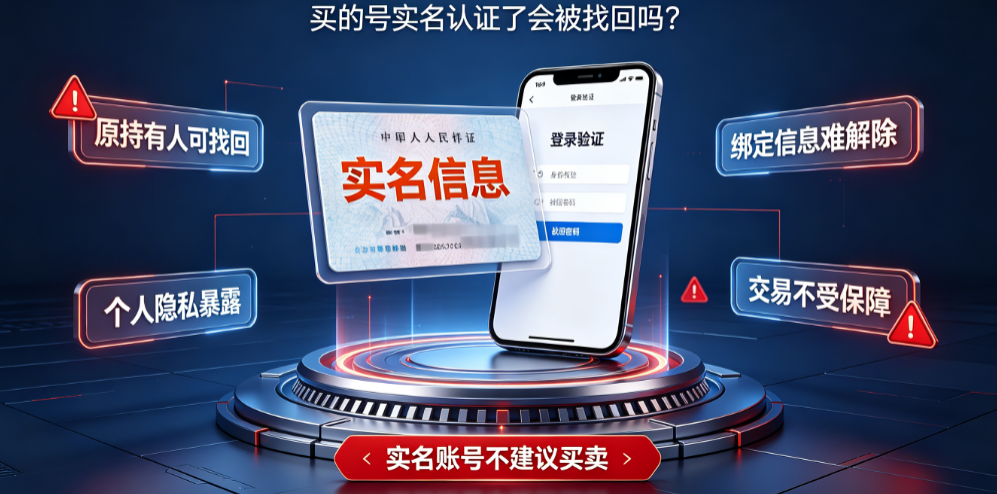 实名认证淘宝号出售有没有什么影响?买的号实名认证了会被找回吗?