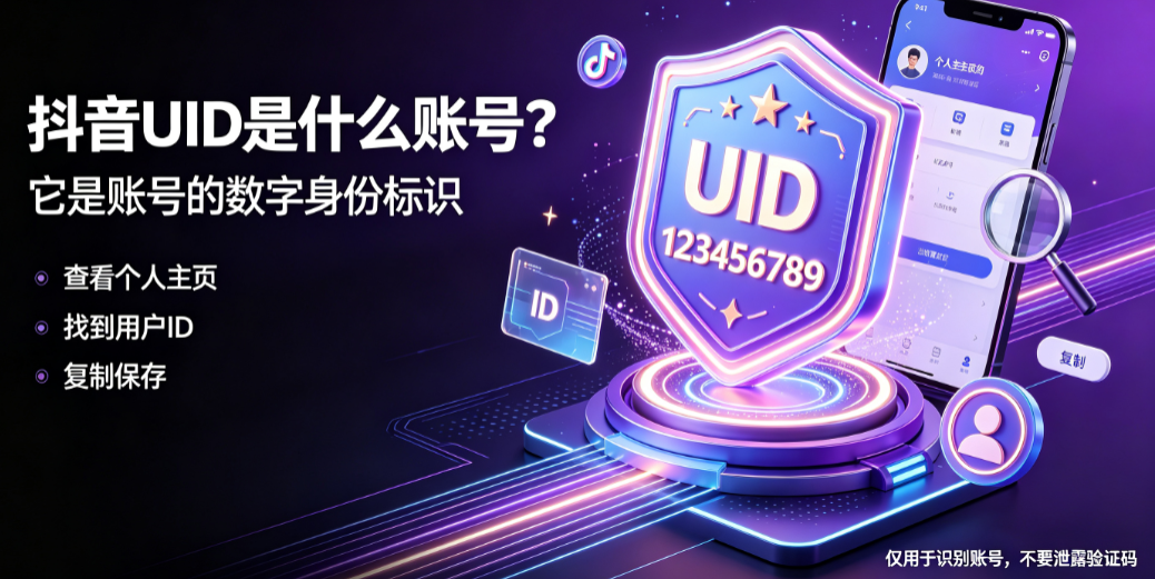 抖音用户id怎么获取?抖音uid是什么账号?