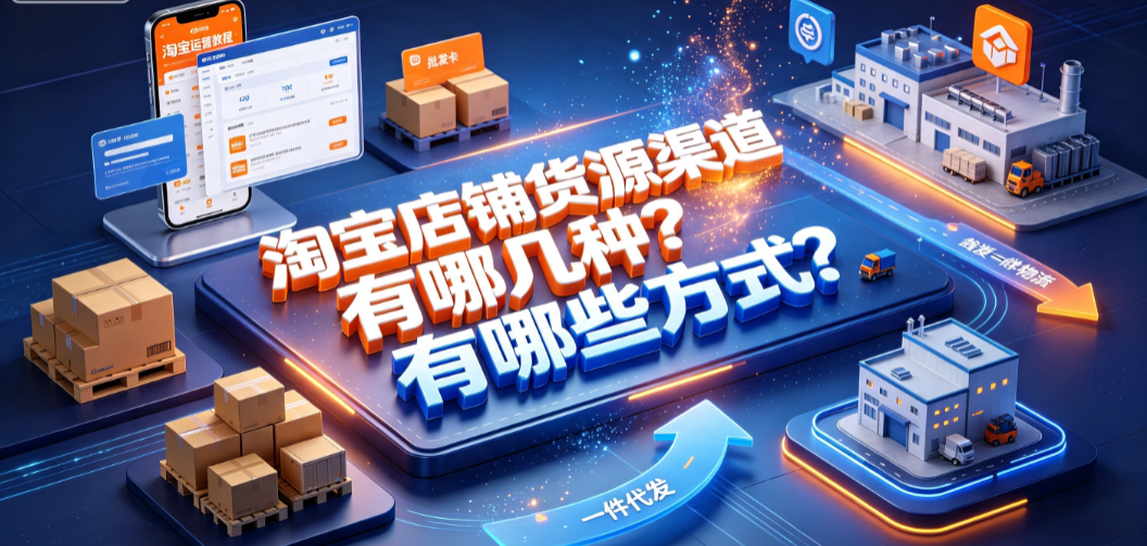 淘宝店铺货源渠道有哪几种?有哪些方式?