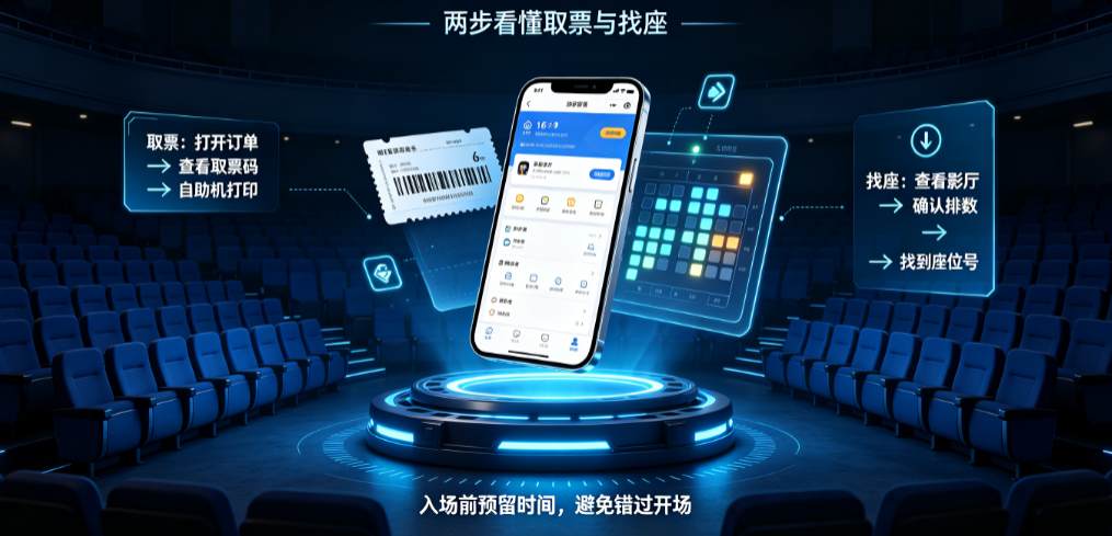 淘票票怎么取票?怎么找电影票的座位号?