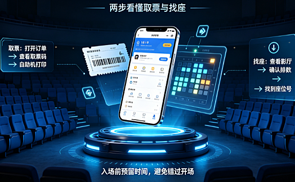 淘票票怎么取票?怎么找电影票的座位号?
