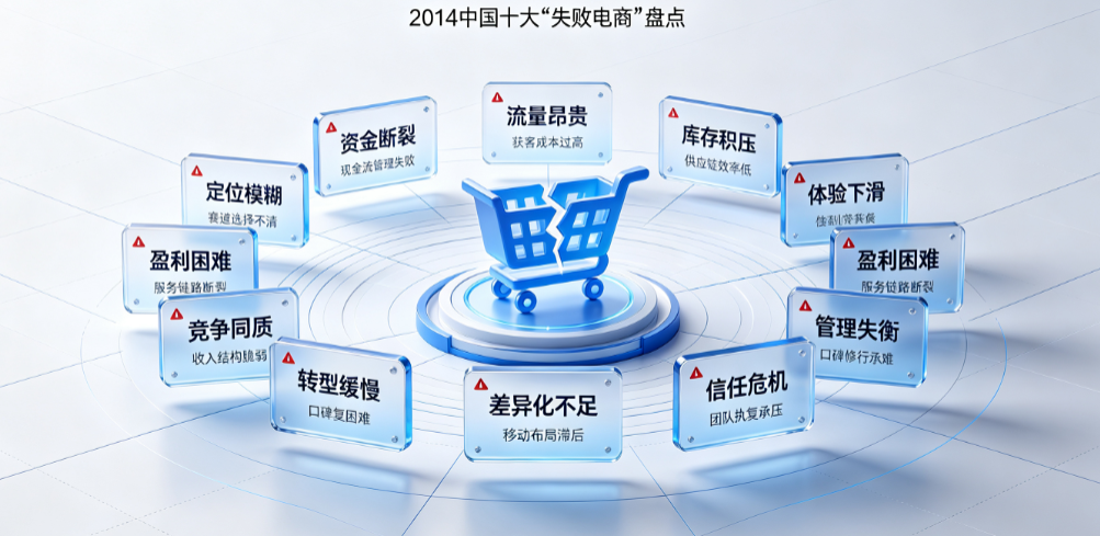 电子商务案例分析,2014中国十大“失败电商”盘点