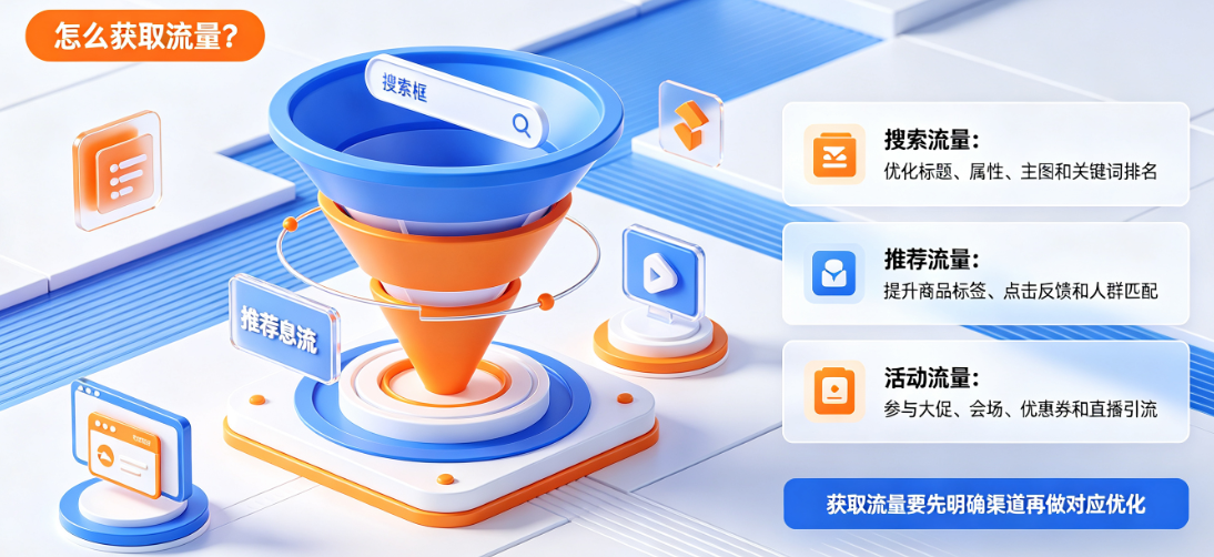 淘宝流量有哪几种?怎么获取流量?