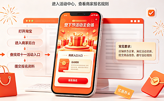 淘宝双十一报名入口在哪里？有什么要求？商家报名全流程指南