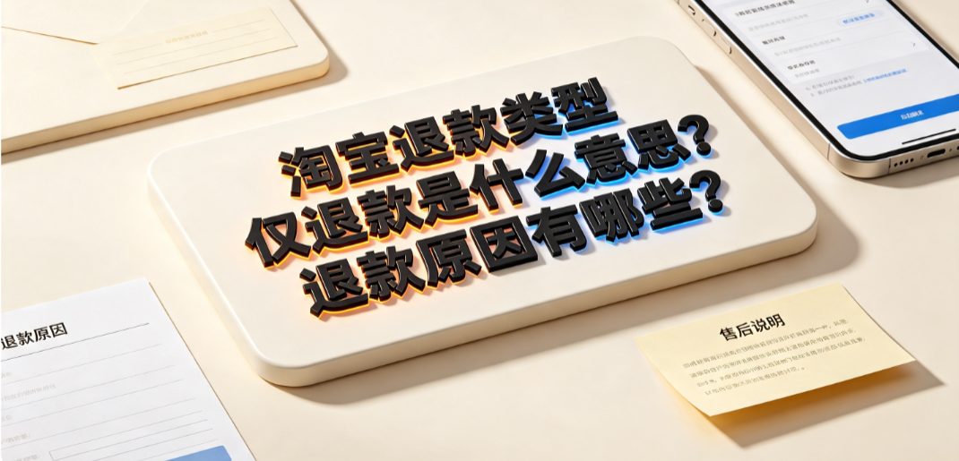 淘宝退款类型仅退款是什么意思？退款原因有哪些？