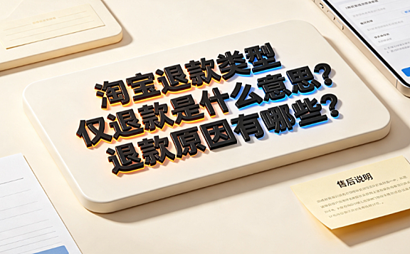 淘宝退款类型仅退款是什么意思？退款原因有哪些？
