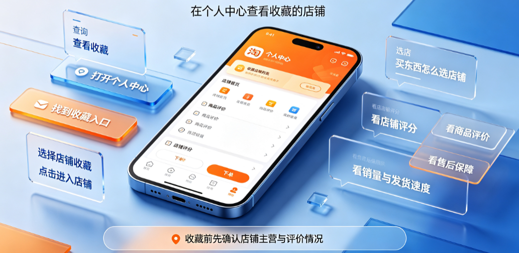 淘宝店铺收藏在哪里？买东西怎么选店铺？
