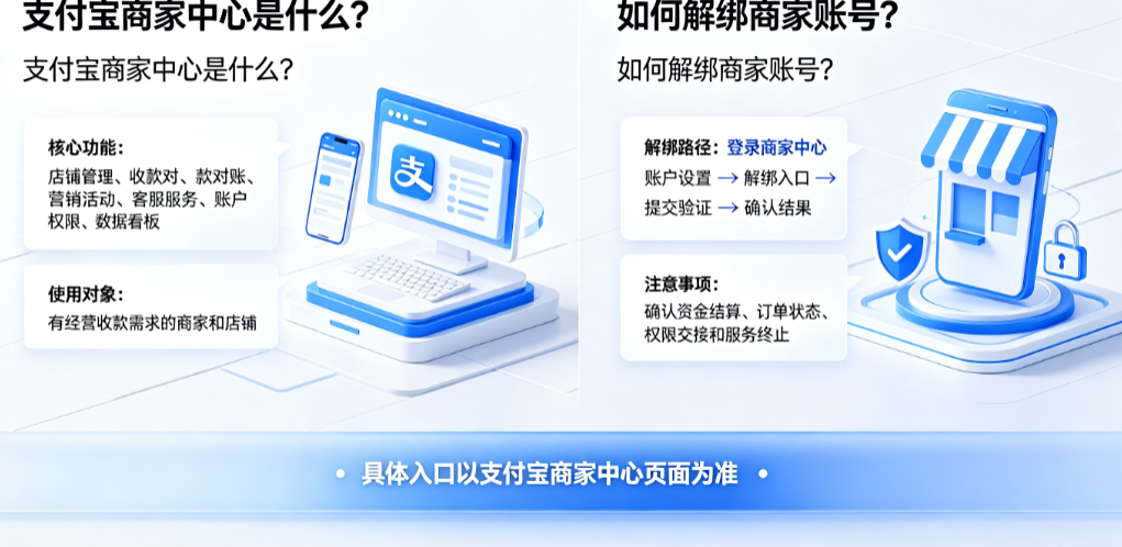 支付宝商家中心是什么?如何解绑?