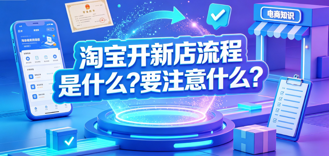 淘宝开新店流程是什么?要注意什么?