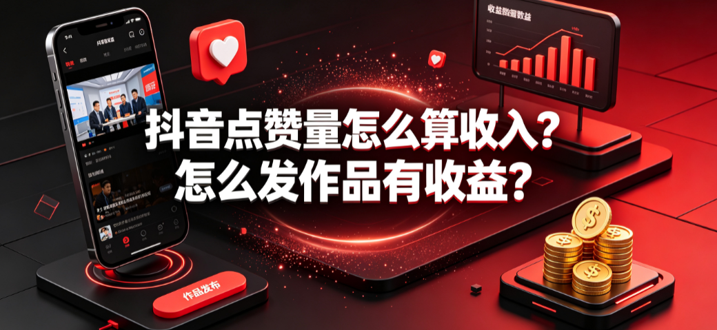 抖音点赞量怎么算收入?怎么发作品有收益?