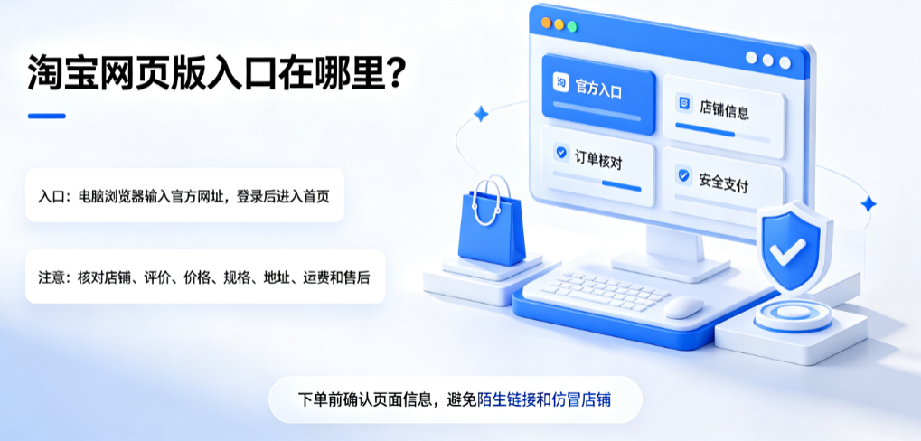 淘宝网页版入口在哪里?买东西注意事项