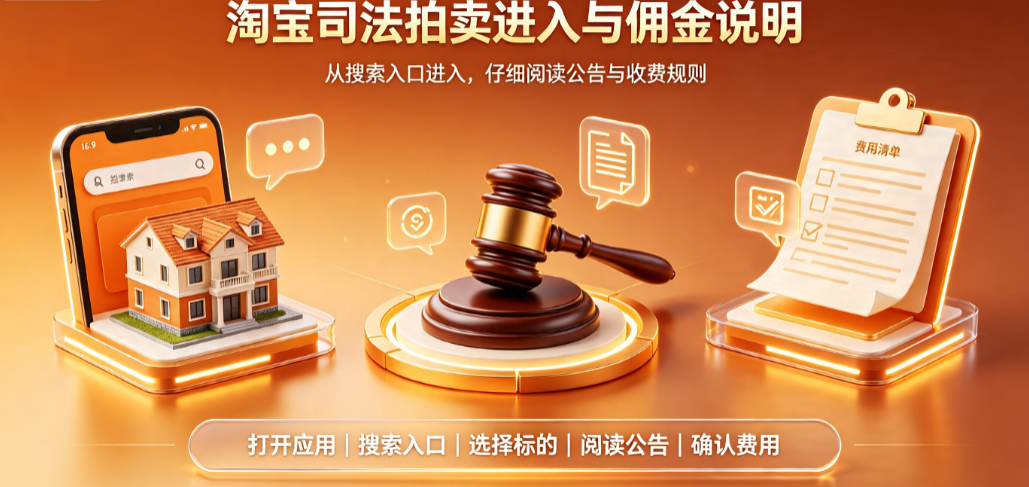 淘宝司法拍卖怎么进入?佣金收费标准介绍