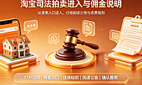 淘宝司法拍卖怎么进入?佣金收费标准介绍