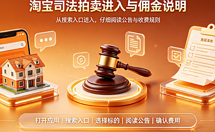 淘宝司法拍卖怎么进入?佣金收费标准介绍