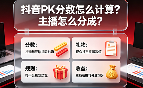 抖音pk分数怎么计算的抖音pk主播怎么分成？全解析