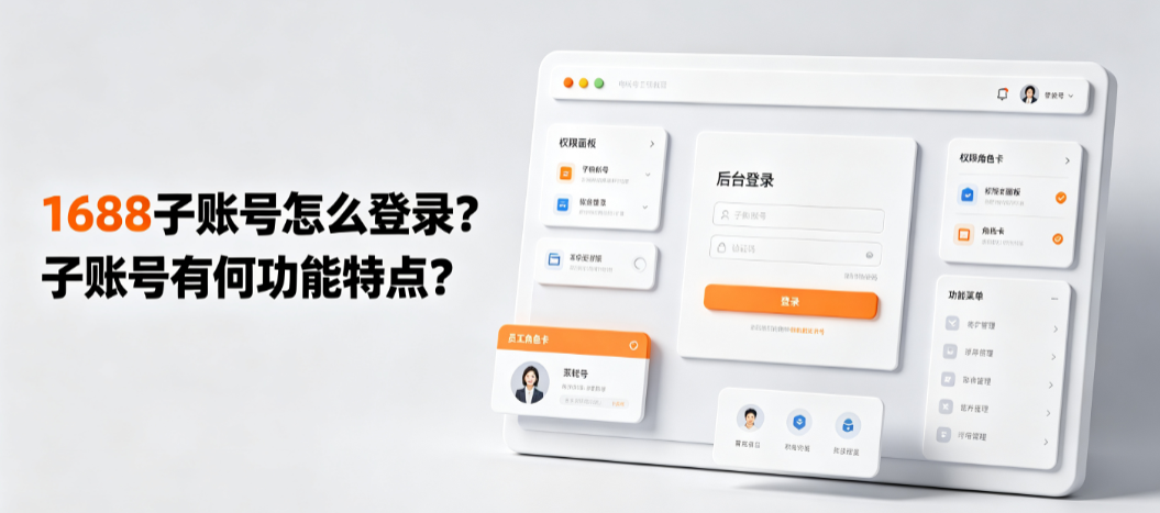 1688子账号怎么登录?子账号有何功能特点?