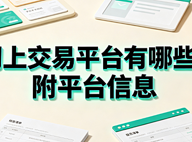 网上交易平台有哪些?附平台信息