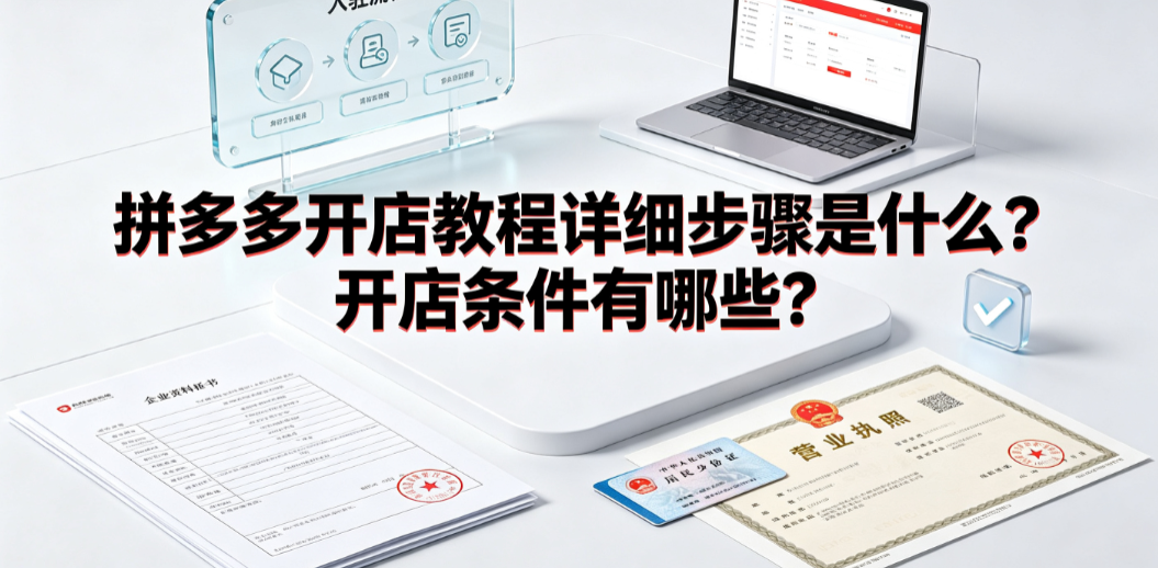 拼多多开店教程详细步骤是什么?开店条件有哪些?