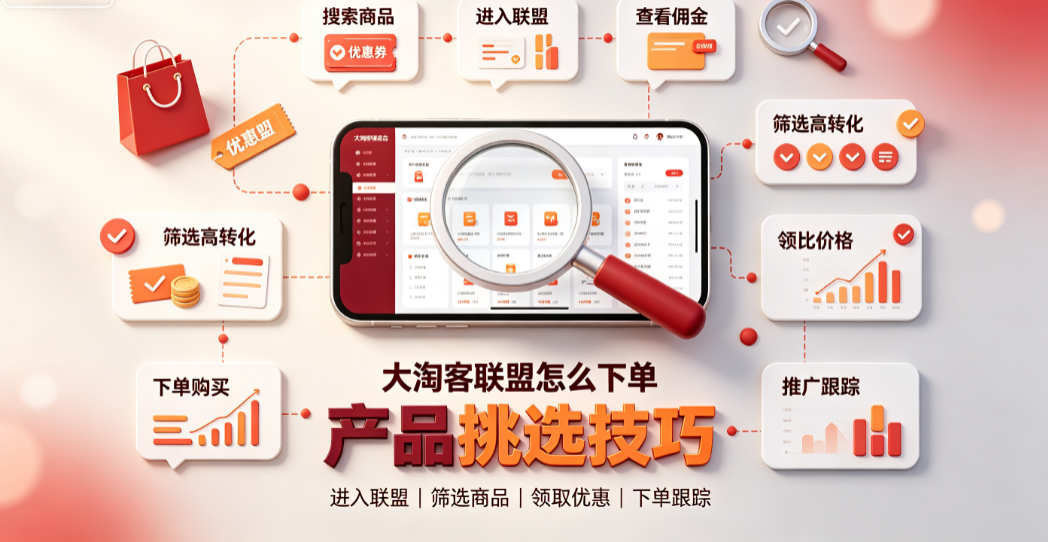 大淘客联盟怎么下单?产品挑选技巧