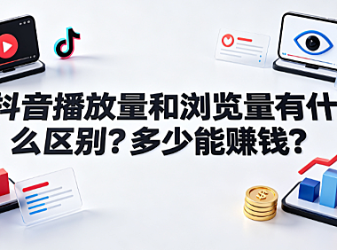抖音播放量和浏览量有什么区别?多少能赚钱?