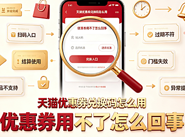 天猫优惠券兑换码怎么用?优惠券用不了怎么回事?
