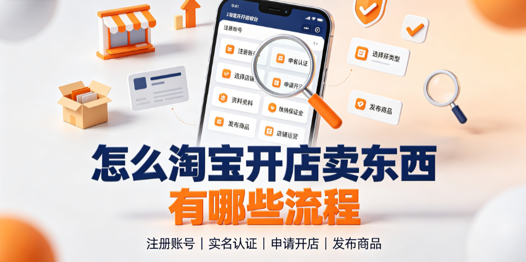 怎么淘宝开店卖东西?有哪些流程?